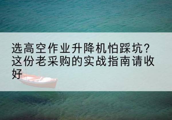 永顺高空作业升降机厂家推荐-选高空作业升降机怕踩坑？这份老采购的实战指南请收好